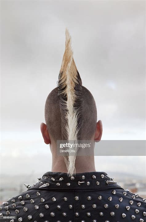 Punk With Long Mohawk From Behind Photo Getty Images