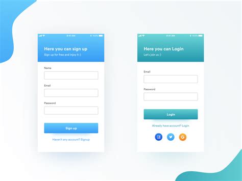 sign up and login page design by mojtaba dribbble dribbble