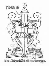 Coloring Joshua Pages Bible Strong Courageous Sunday School Color Kids Promised Land Trust Caleb Sheets Journaling Verses Printable Children Preschool sketch template