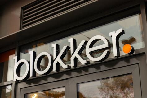 blokker shop led letters sign editorial image image  store commercial