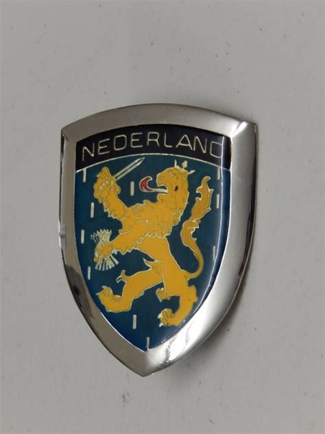 vintage chrome car badge auto emblem nederlands netherlands lion badge catawiki