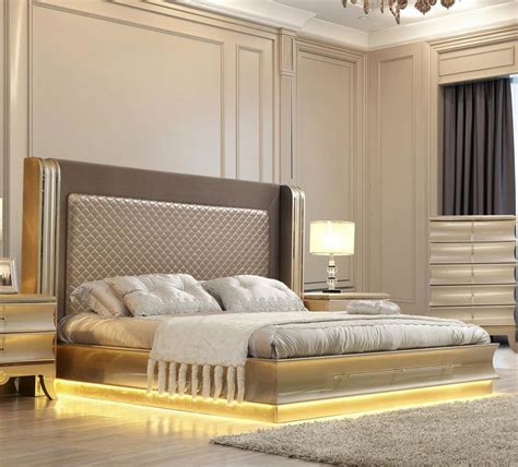 glam belle silver gold king bedroom set pcs contemporary homey