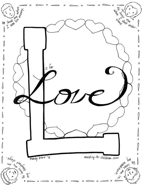 christian valentines day coloring pages  love