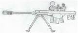 50 Cal Barret Sniper Drawings Rifles Cool Coloring Pages Sketch Deviantart Template sketch template