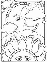 Coloring Pages Sun Adult Printable Choose Board sketch template