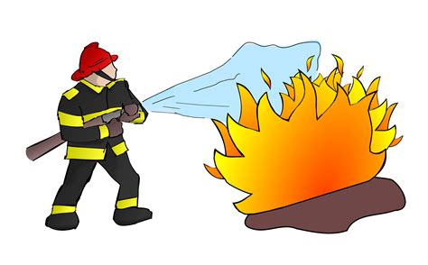 fire fighting cartoon