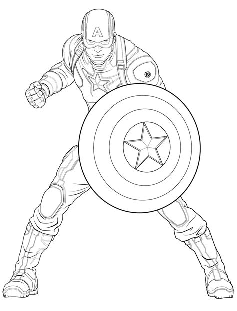captain america captain america kids coloring pages