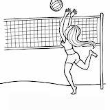 Volleyball Pages Coloring Color Voleibol Post sketch template