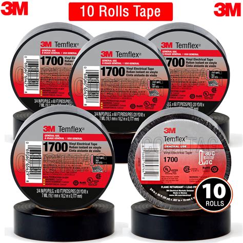 rolls  temflex  electrical tape black    ft insulated