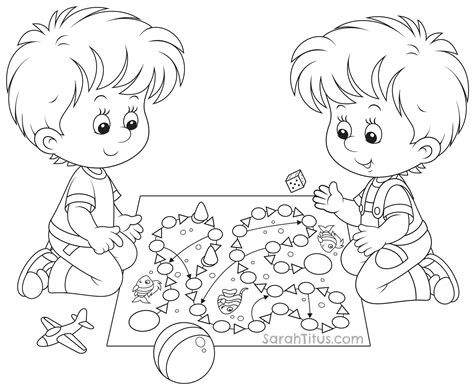 kids playing  coloring pages  getcoloringscom