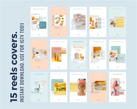 instagram reels cover templates  canva
