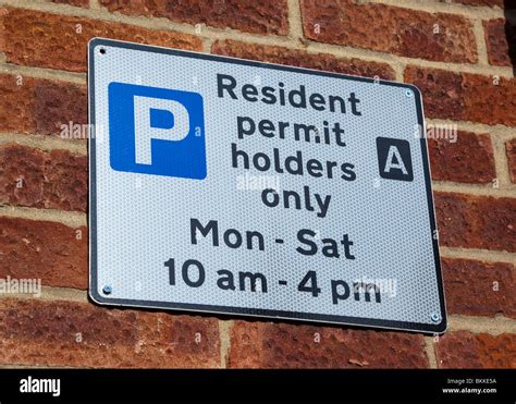 residents parking permit  res stock photography  images alamy