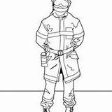 Fireman Coloring Pages Fire Uniform Drawing Hydrant Hellokids Job Firemen Getdrawings Man Color sketch template