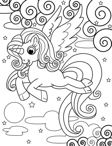 coloring book unicorn coloring book printable digital etsy unicorn