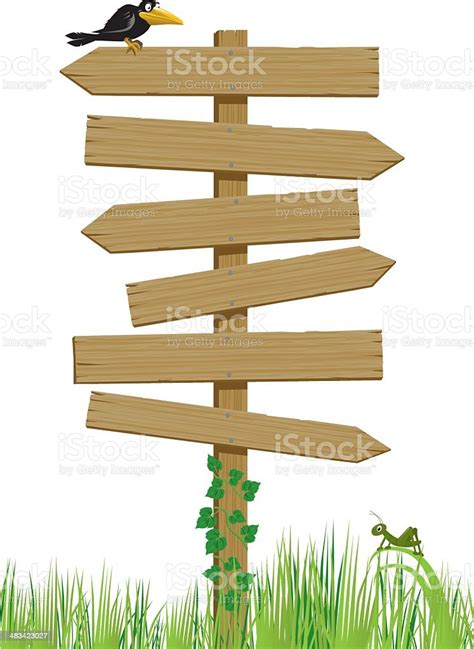 Multiple Wooden Signs Stock Illustration Download Image Now Istock