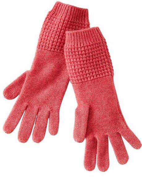 Gap Cashmere Waffle Gloves In Pink Sassy Pink Lyst