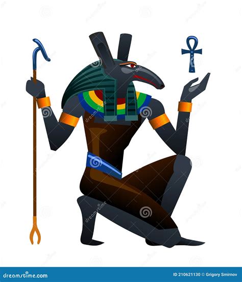 ancient egyptian god seth stock illustration illustration  ancient