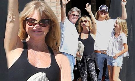 Goldie Hawn And Kurt Russell Enjoy Lunch With Son Wyatt