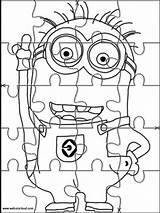 Puzzle Jigsaw Coloring Pages Printable Puzzles Kids Cut Activities Minions Cutting Print Give Minion Color Colouring Getcolorings Children Sheets Fun sketch template