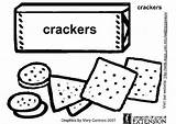 Crackers Coloring Coloriage Pages Printable Nourriture Solids Large Betterlesson sketch template