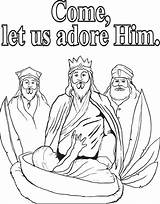 Coloring Wise Men Pages Three Magi Getcolorings Magnificent Getdrawings sketch template