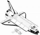 Spaceship Spatiale Navette Coloriage Shuttle Coloriages Getdrawings sketch template
