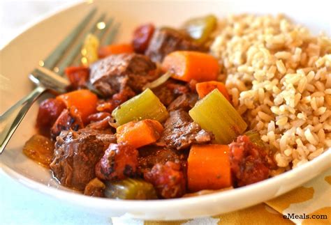 Beef Stew Over Rice Slow Cooker Clean Eating Recipe By Emeals The