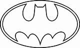 Batman Superhero Outline Drawing Logo Symbol Coloring Pages Logos Getdrawings sketch template