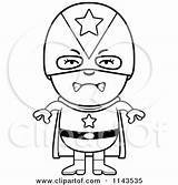 Mad Boy Super Clipart Cartoon Outlined Coloring Vector Thoman Cory Royalty sketch template
