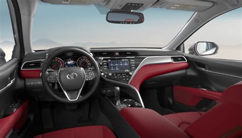 2019 Toyota Camry Cockpit Red Leather Interioredit O Lemieux And Son Toyota