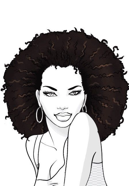 pin  deborah keeton  coloring pages afro hair drawing