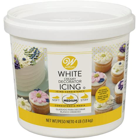 wilton vanilla flavored white creamy decorator icing  lb walmart