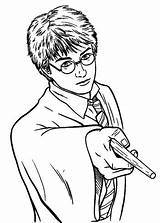 Potter Harry Coloring Wand Pages Getcolorings sketch template
