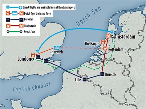 direct train travel from london to amsterdam months away daily mail