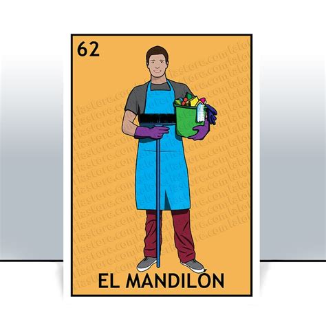 El Mandilon Loteria Card Mexican Bingo Art Print Poster Etsy