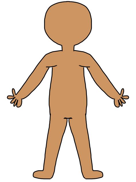 blank body image clipart