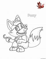 Foxy Fnaf Coloring Pages Cute Printable Sheet Color Sheets Print Freddy Nights Five Fun Getcolorings Getdrawings Bonnie Book Super Popular sketch template