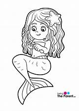 Mermaid Drawing Kids Easy Parent Drawings Christian Book Coloring Getdrawings Pages Paintingvalley sketch template