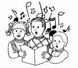 Clipart Singing Cliparts Library Choir sketch template