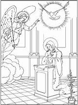 Coloring Pages Rosary Annunciation Conception Immaculate Mysteries Clipart Kids Joyful Mary Cliparts Printable Feast Catholic Colouring Book Clip Blessed Family sketch template
