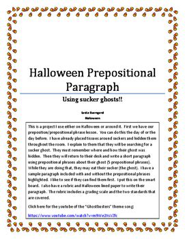 halloween prepositional phrase paragraph  leslie eversgerd tpt