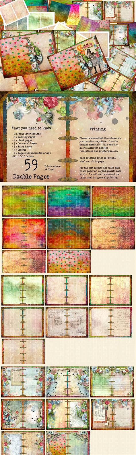 printable junk journal pages journal pages junk journal