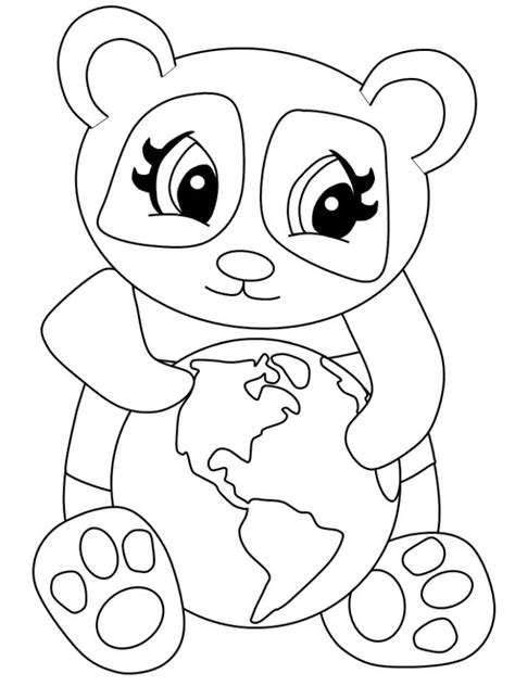 cute panda coloring pages  kindergarten