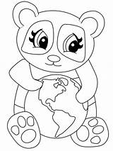 Coloring Pages Panda Cute Kindergarten Print sketch template