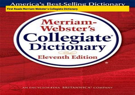 reads merriam websters collegiate dictionary