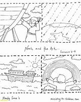 Ark Noahs Coloring Pages Kids Rainbow Noah Story Animal Children Bible Drawing God Activities School Genesis Lesson Preschool Printable Sunday sketch template
