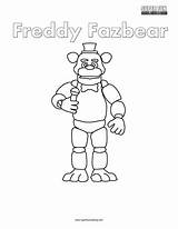 Freddy Fazbear Coloring Template Sheets Pages sketch template