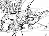 Hawkman Hawkgirl Adamwithers sketch template
