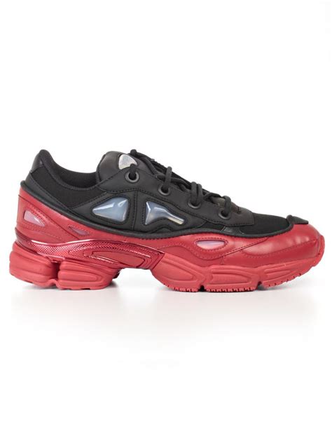 raf simons black red adidas originals edition ozweego  sneakers  black  red modesens