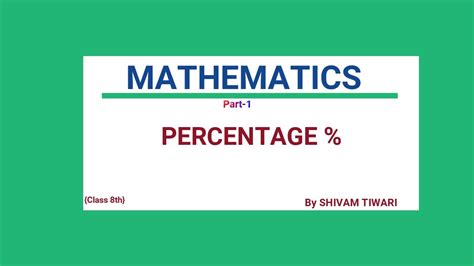 percentage class 8th learning curve mathematics part